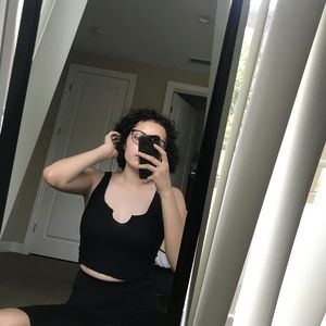 Trendy black tank top